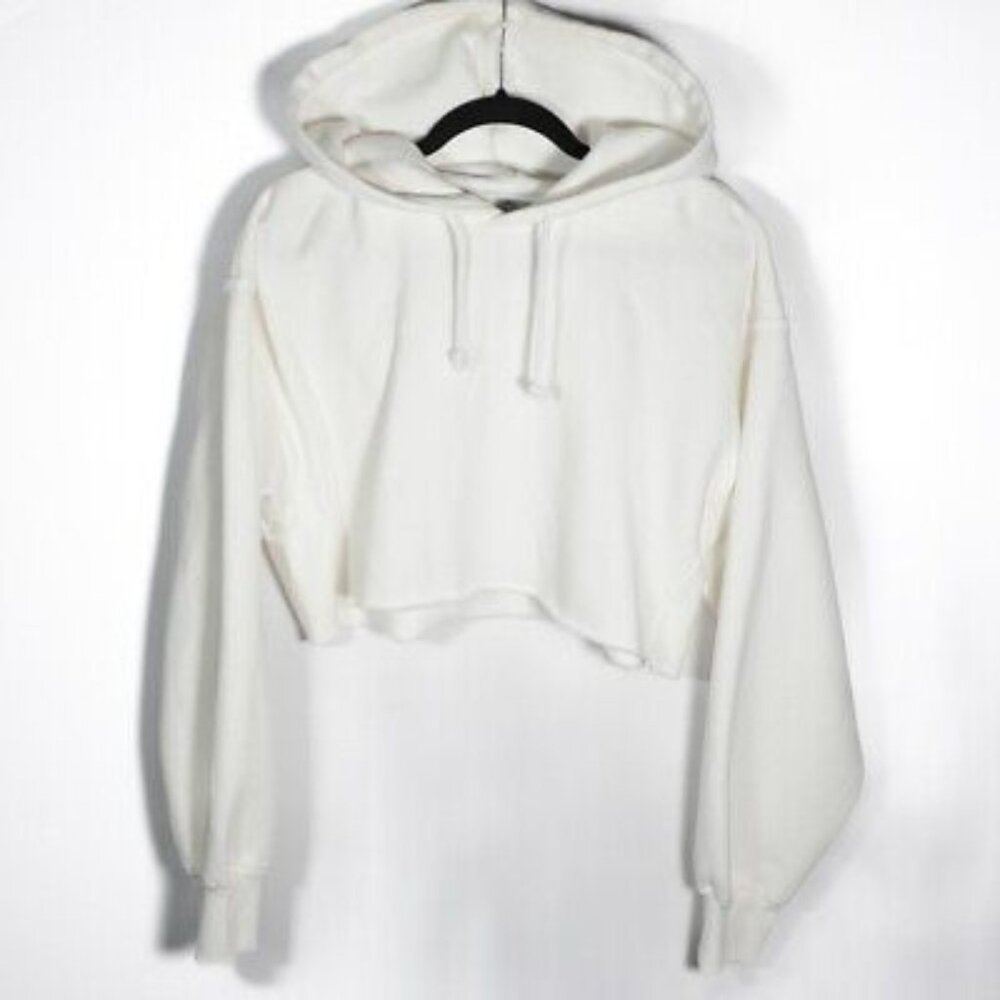NWT TNA Cozy AF White Cropped Hoodie - Size 1 (XS/S)